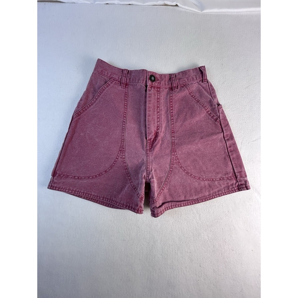 Vtg 90s Patagonia Canvas High Rise Stand Up Hiking Shorts Womens 8 24 Red